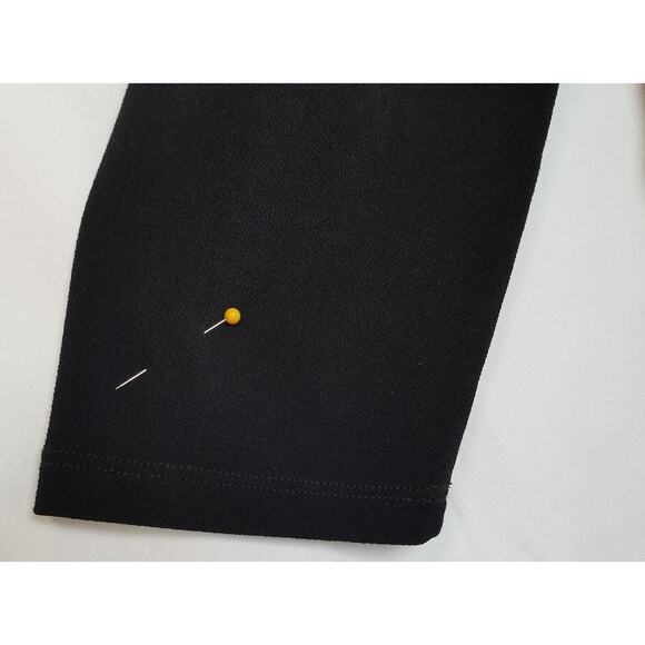 Lauren Ralph Lauren Black Long Sleeve Polyester Top Hi-Low Rnd V-neck Hem Size L - Picture 5 of 9